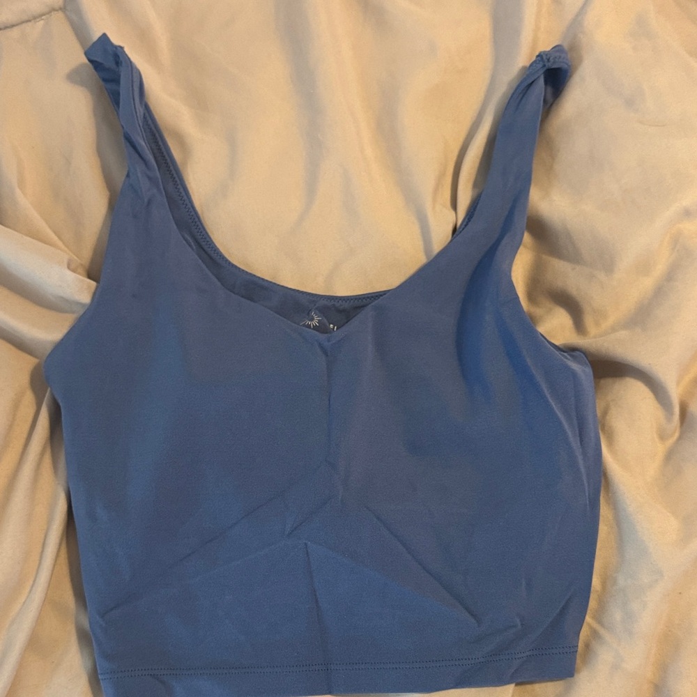 Seamless Scoop Bralette — Dusty Blue